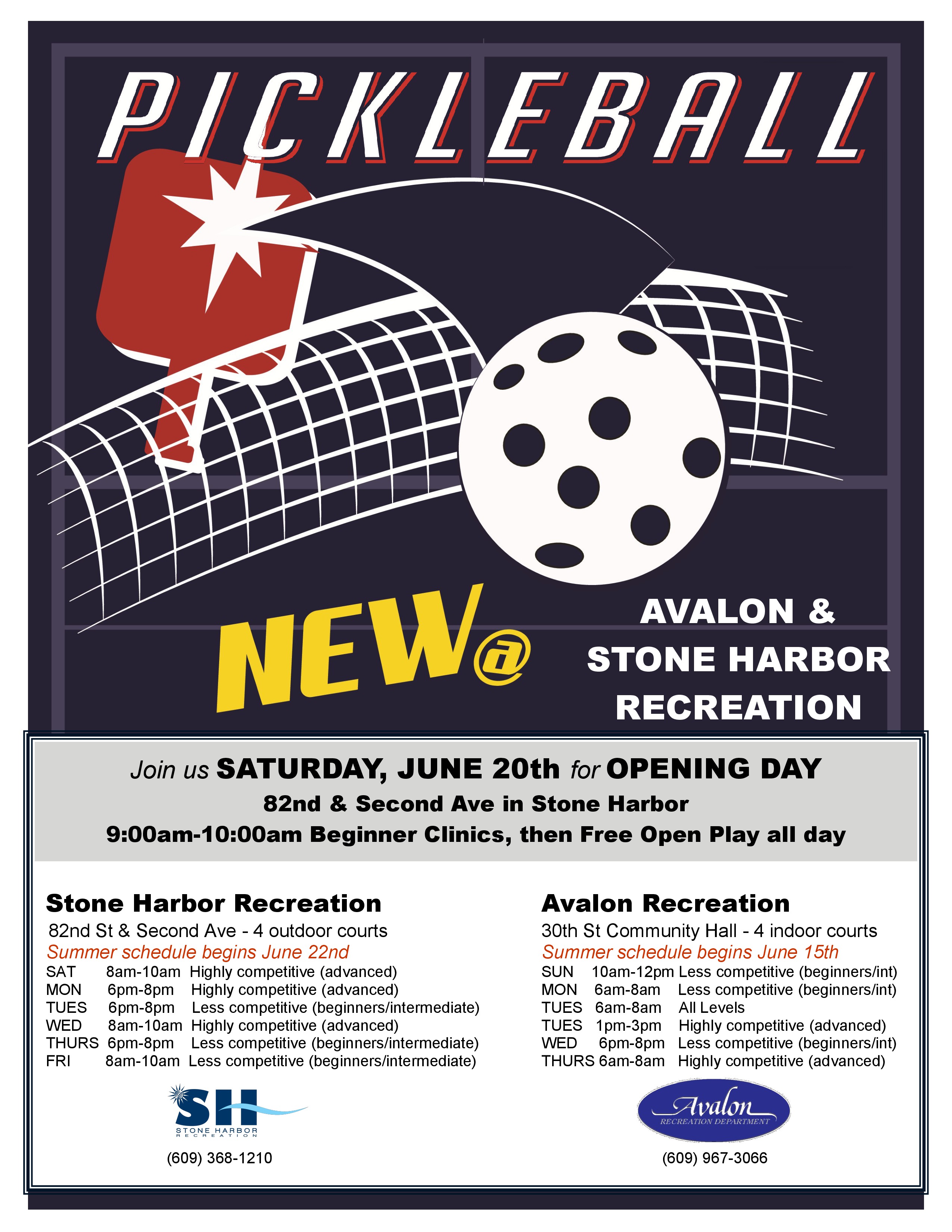Stone Harbor introduces Pickleball to 82nd Street Recreation! Borough