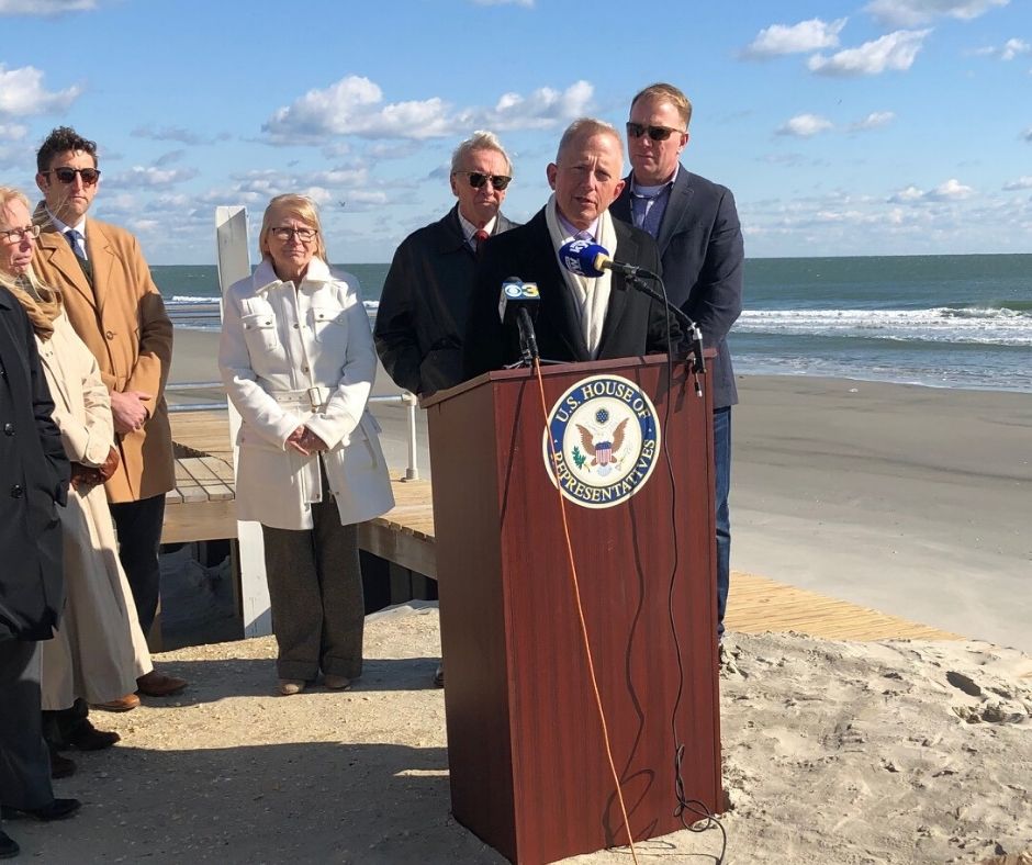 Congressman Van Drew Joins Local Officials on Victory Regarding Beach Nourishment Home