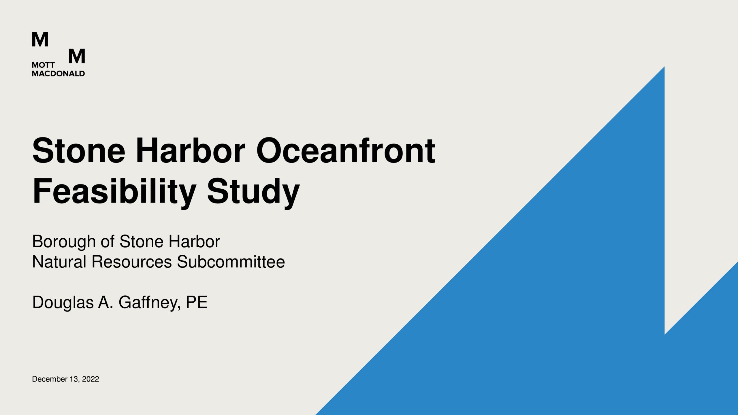 Stone Harbor Oceanfront Feasibility Study, December 2022