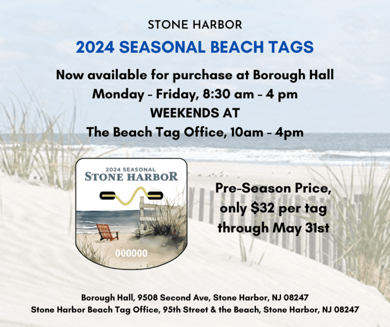 Purchase Your 2024 Seasonal Beach Tags Weekdays at Borough Hall